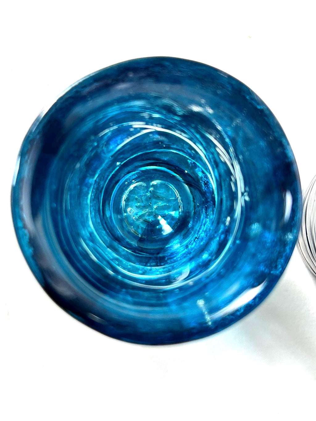 Vintage Kosta Boda “Mine” Glass Candle Holders | Blue & Smoky Pair