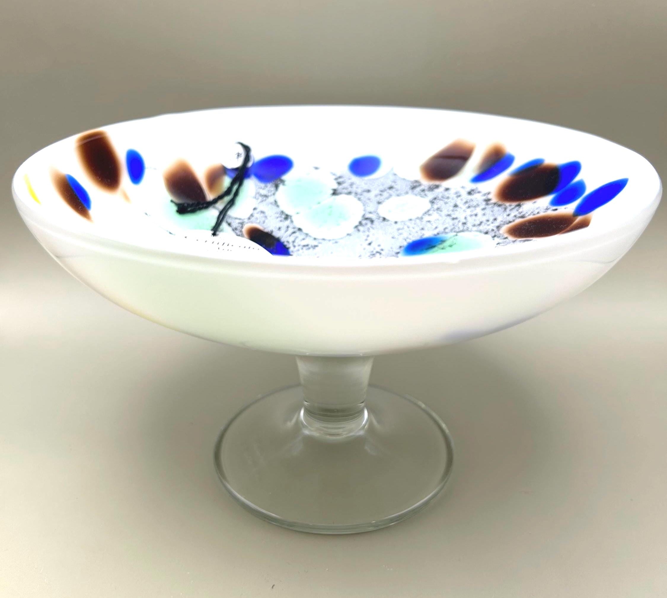 Vintage Rachmann Berendsohn Glass Bowl, Handcrafted Fused Glass Centerpiece | Germany