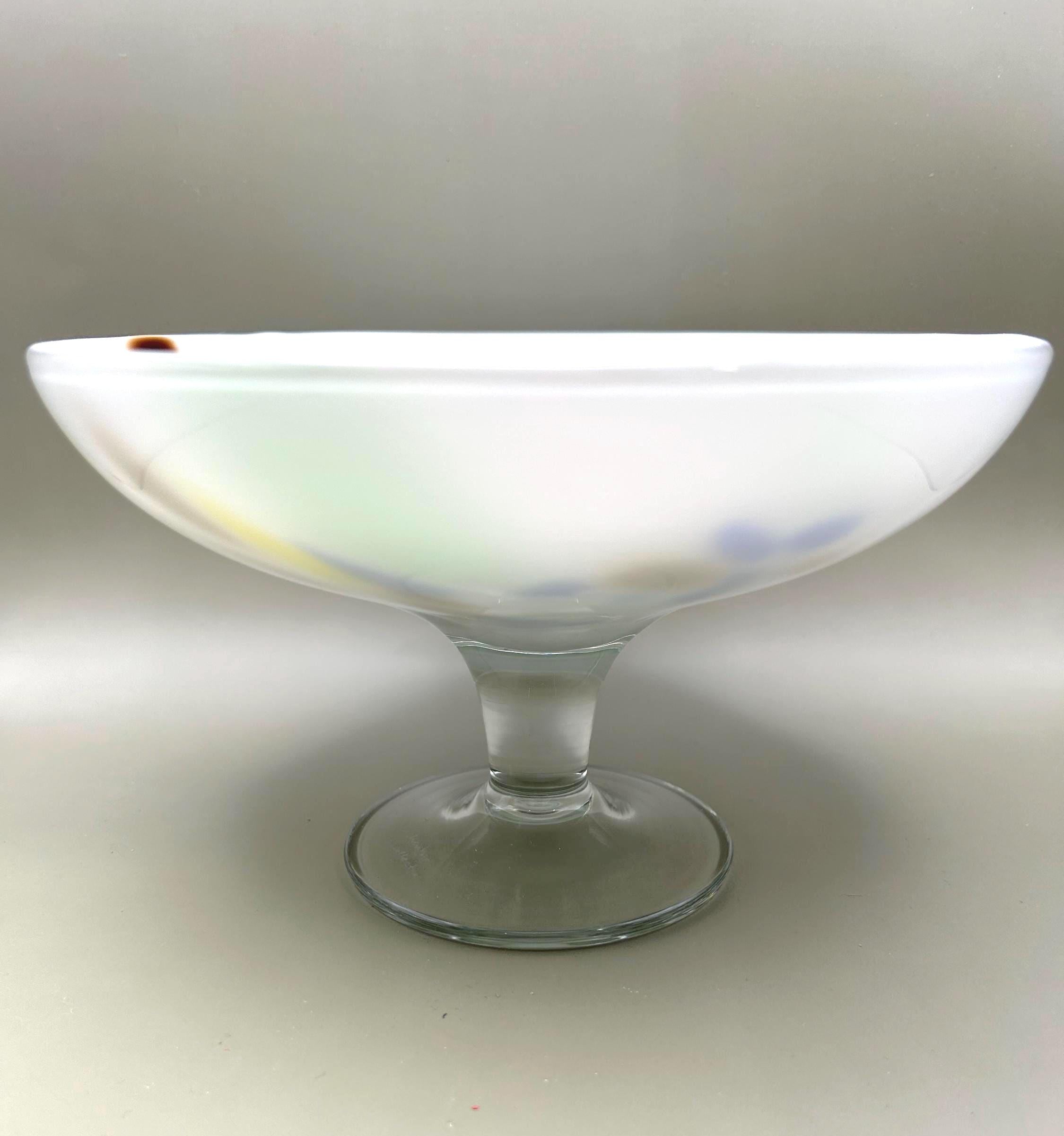 Vintage Rachmann Berendsohn Glass Bowl, Handcrafted Fused Glass Centerpiece | Germany