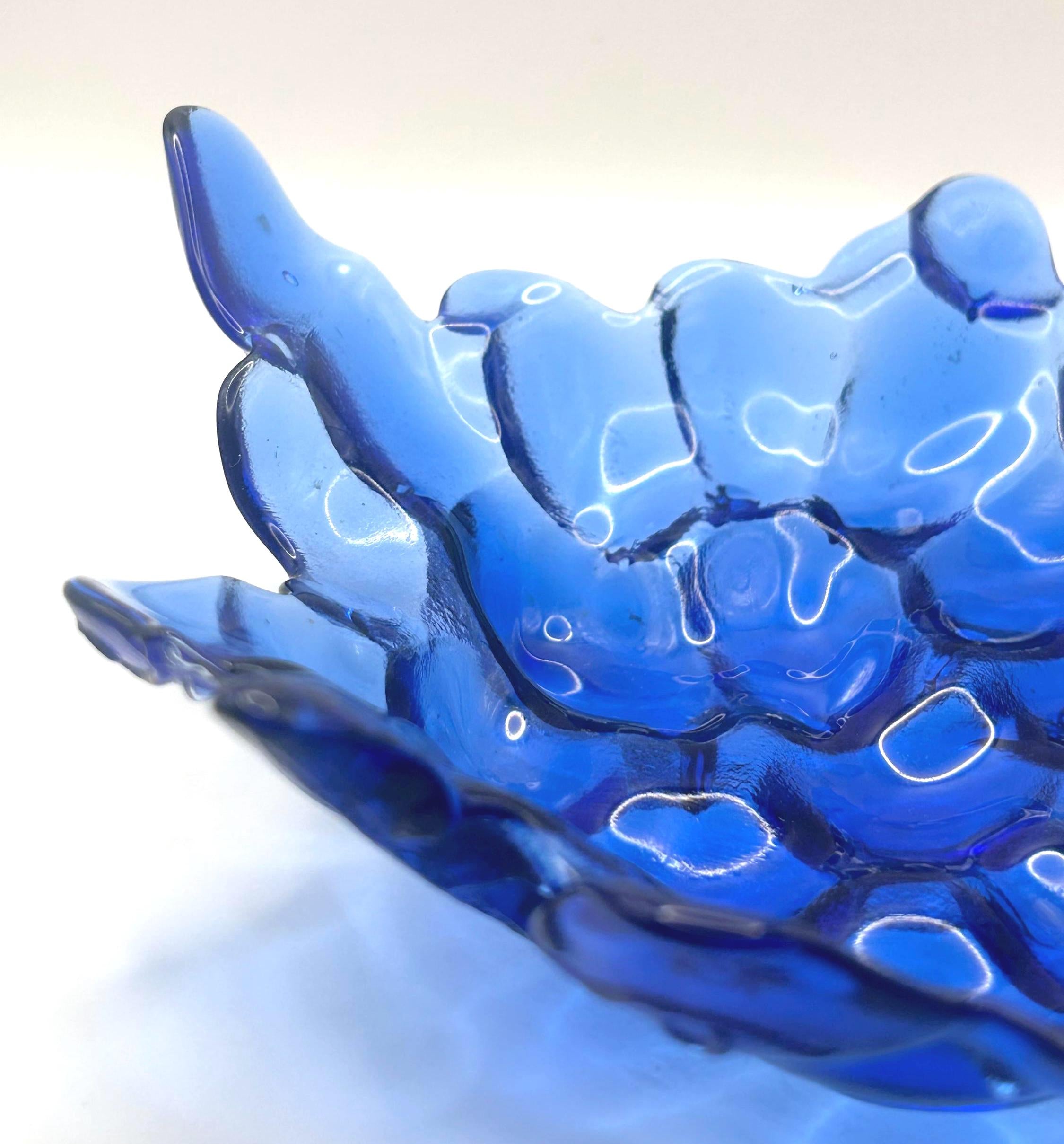 Vinatage European, Cobalt Blue Glass Bowl – Grape form, -1960s–70s-