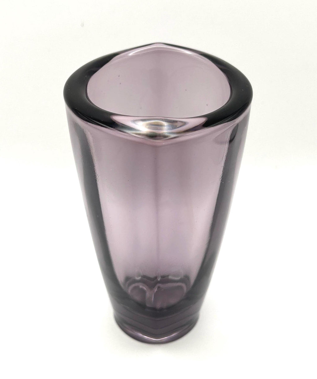 Riihimäen Lasi, Finland. Amethyst Glass Vase -1970s-
