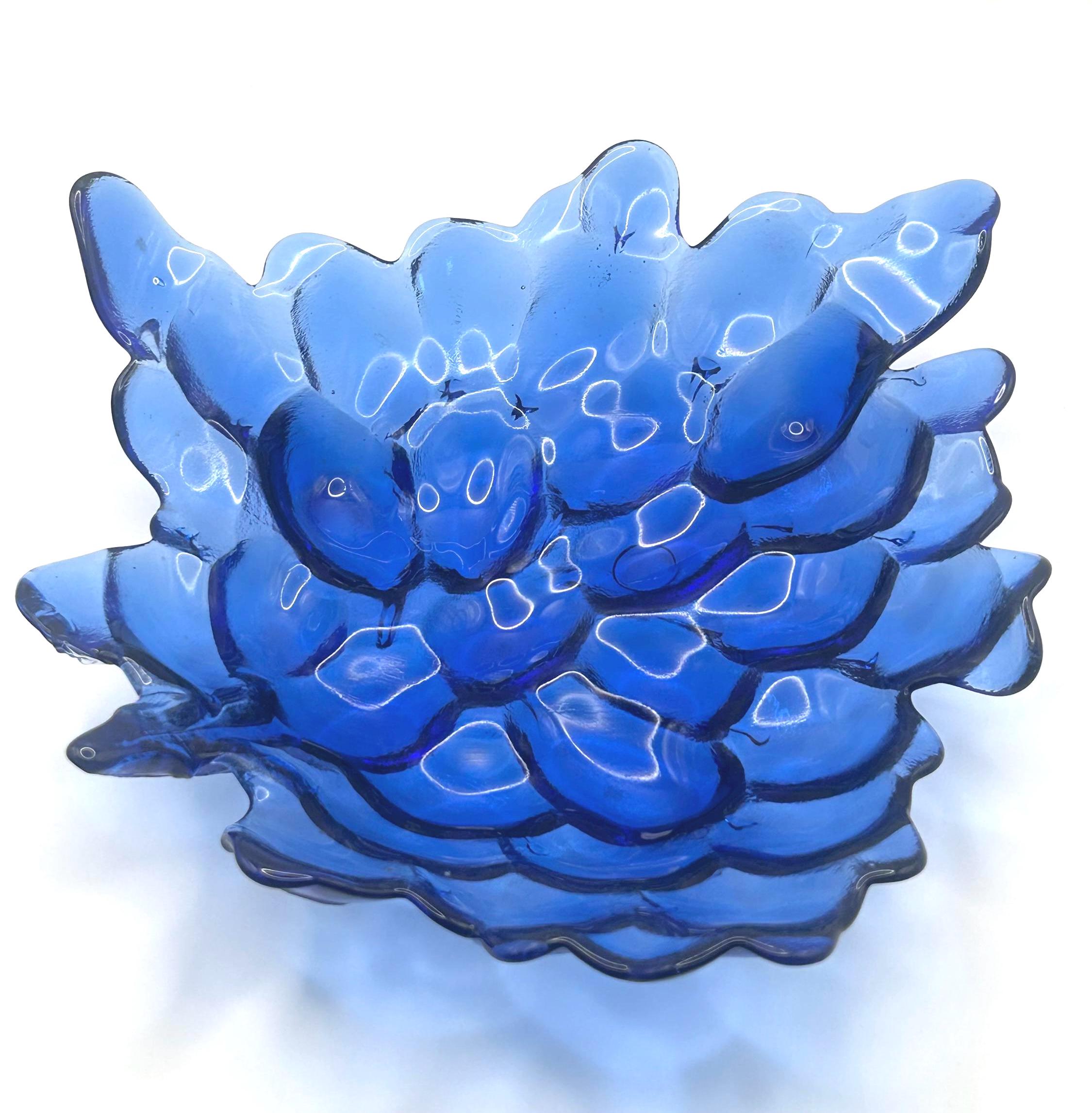 Vinatage European, Cobalt Blue Glass Bowl – Grape form, -1960s–70s-