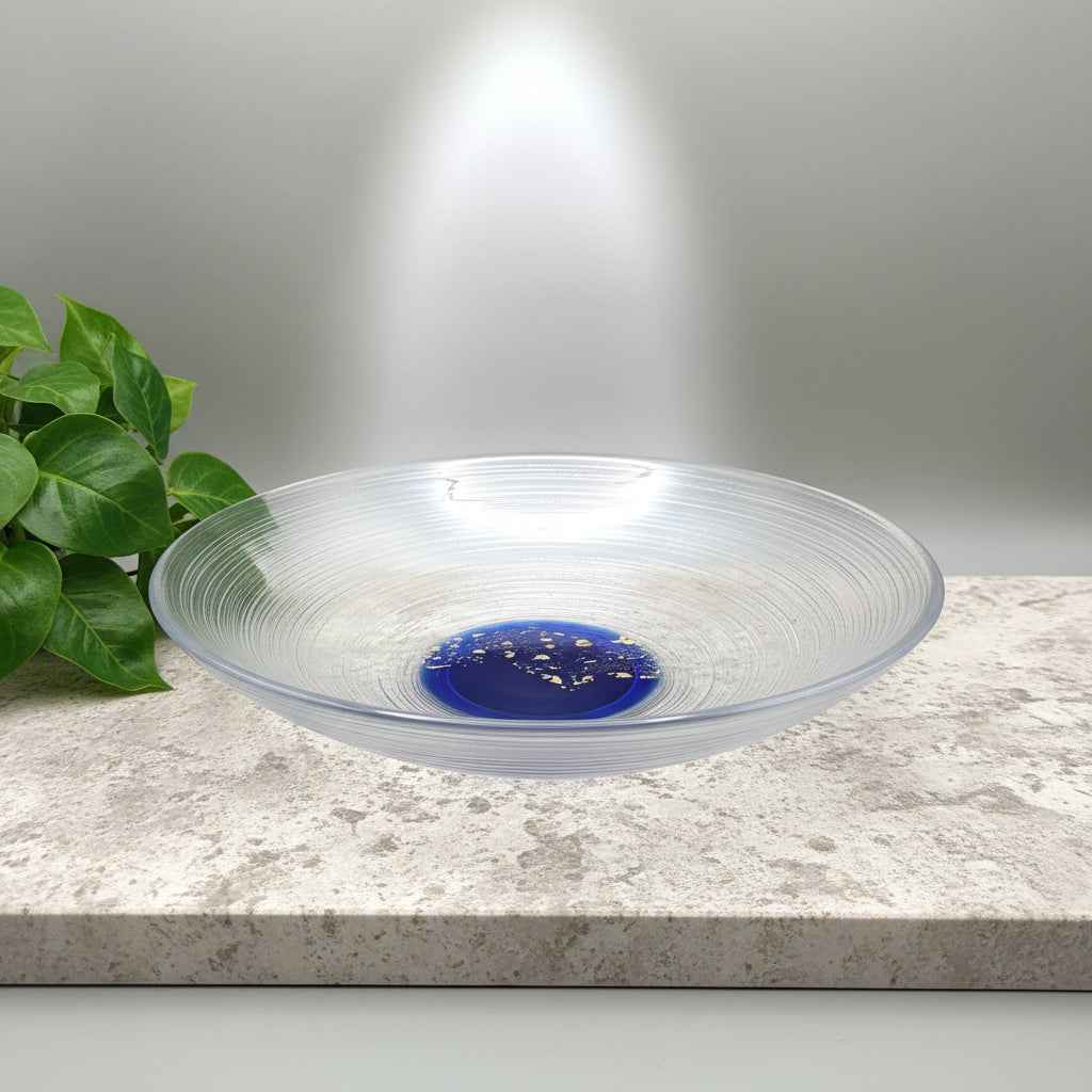 Jupiter Crystal Centerpiece, Vintage Norwegian Desinged By Hadeland