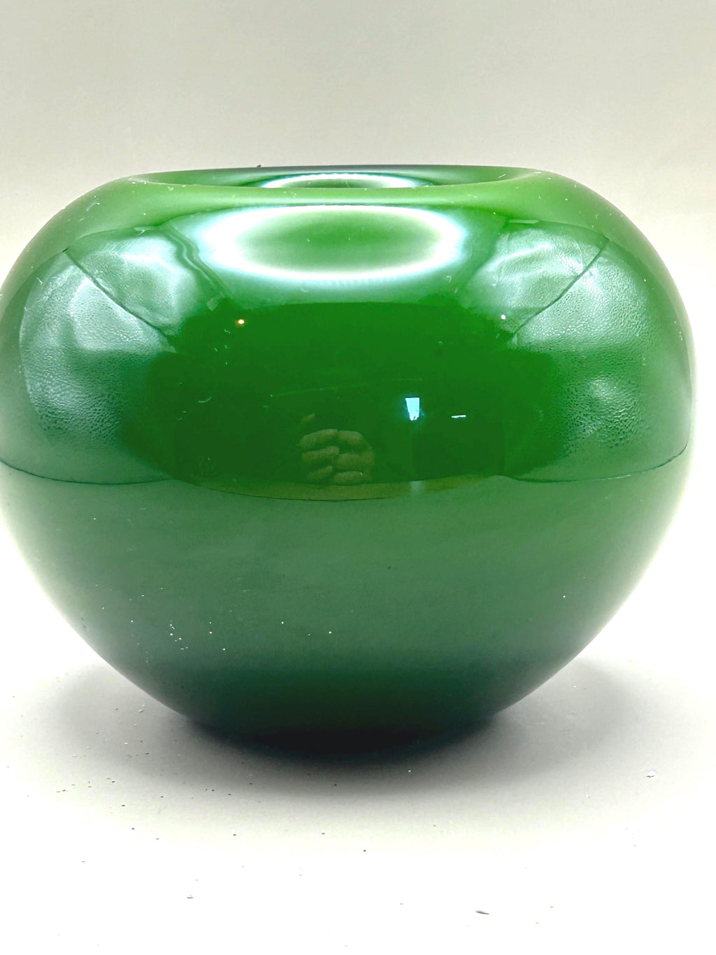 Vintage Orrefors. Tealight Candle holders. Olive Green glass. Mid century modern
