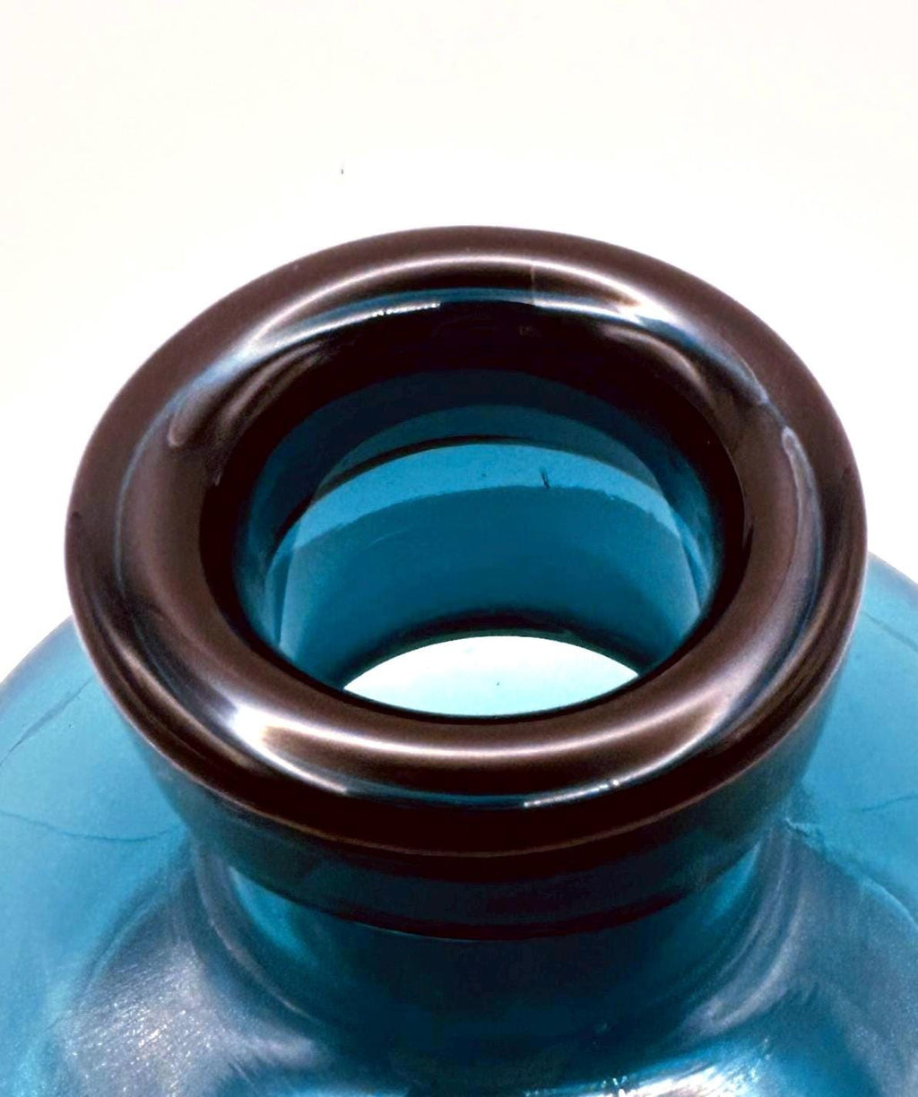 Holmegaard Carnaby Bud Vase by Michael Bang | Rare Sea Blue / Teal Glass, 13 cm