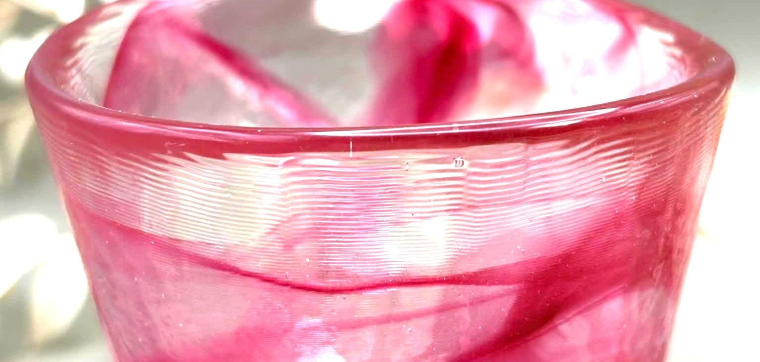 Vintage Kosta Boda, Ulrica Hydman-Vallien, Pink Art Glass Bud Vase | Swedish Scandinavian Decor