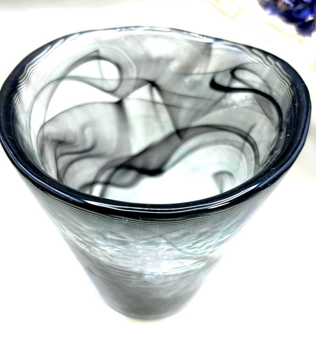 Vintage Kosta Boda Smoky Grey Art Glass Vase | Ulrica Hydman Vallien