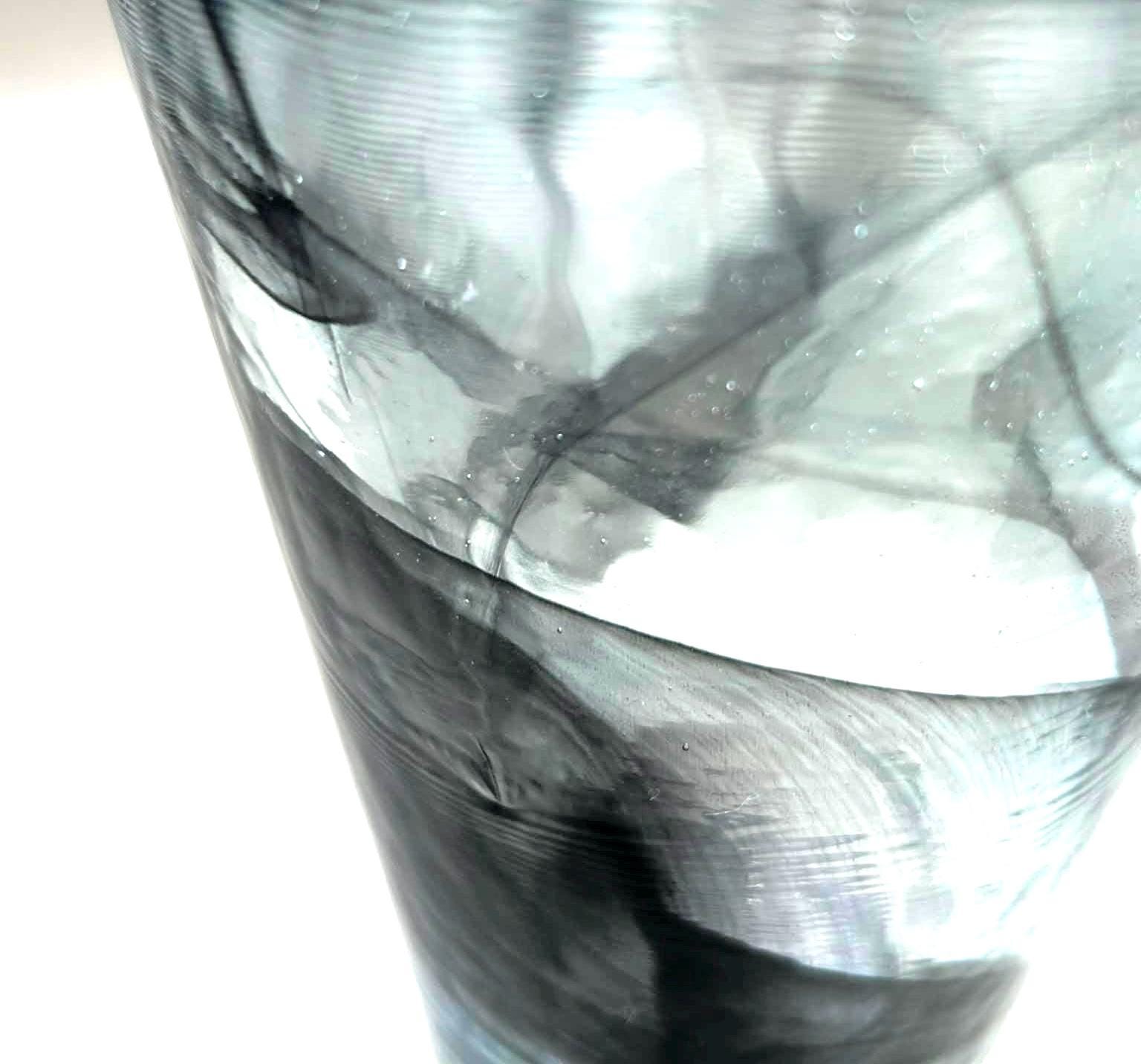 Vintage Kosta Boda Smoky Grey Art Glass Vase | Ulrica Hydman Vallien