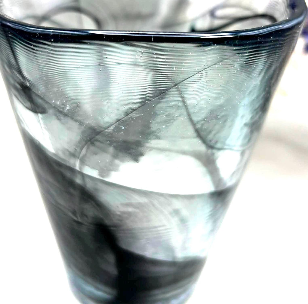 Vintage Kosta Boda Smoky Grey Art Glass Vase | Ulrica Hydman Vallien