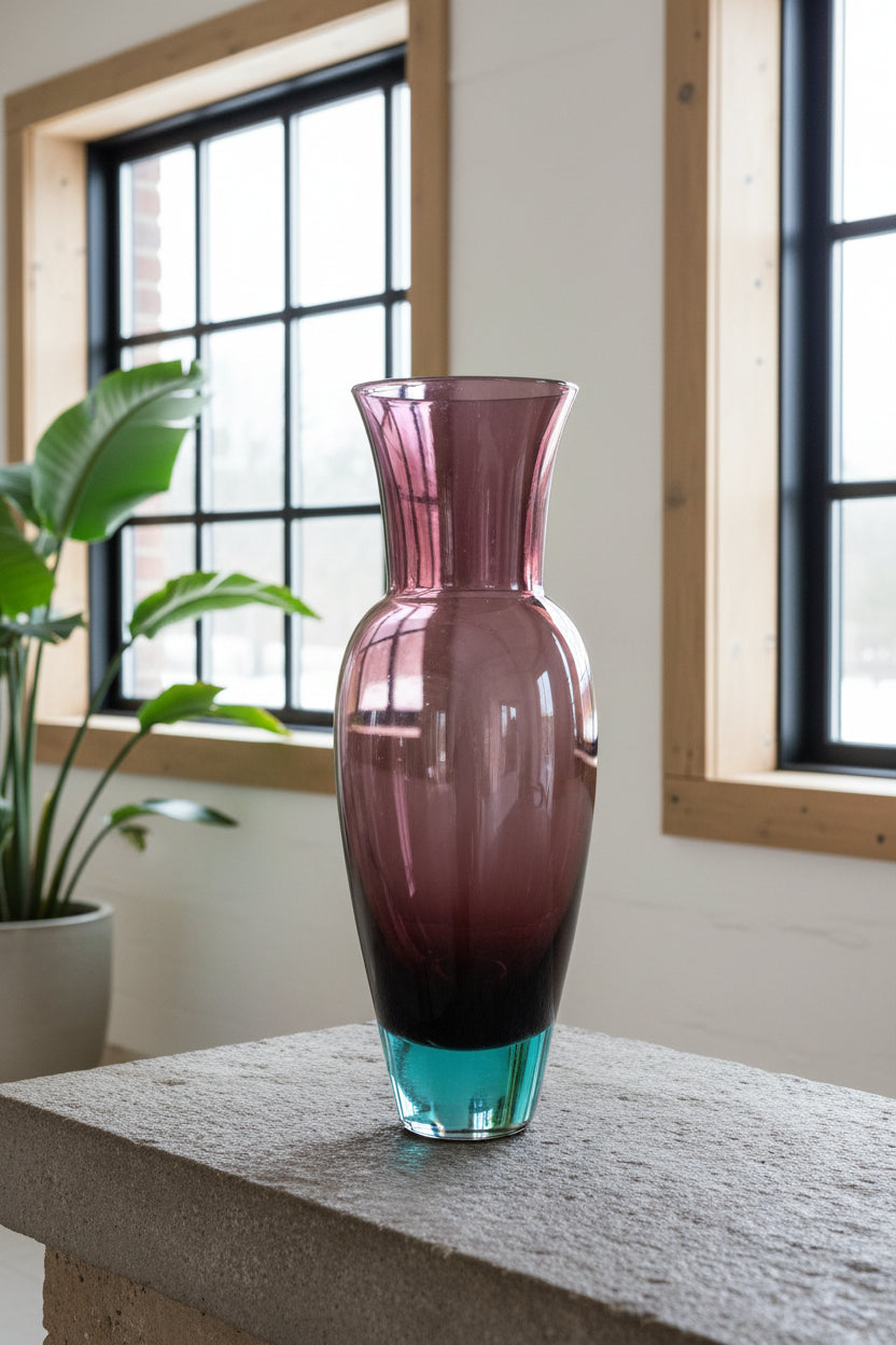 Vintage Holmegaard “Harlekin” Vase, Royal Copenhagen, Denmark