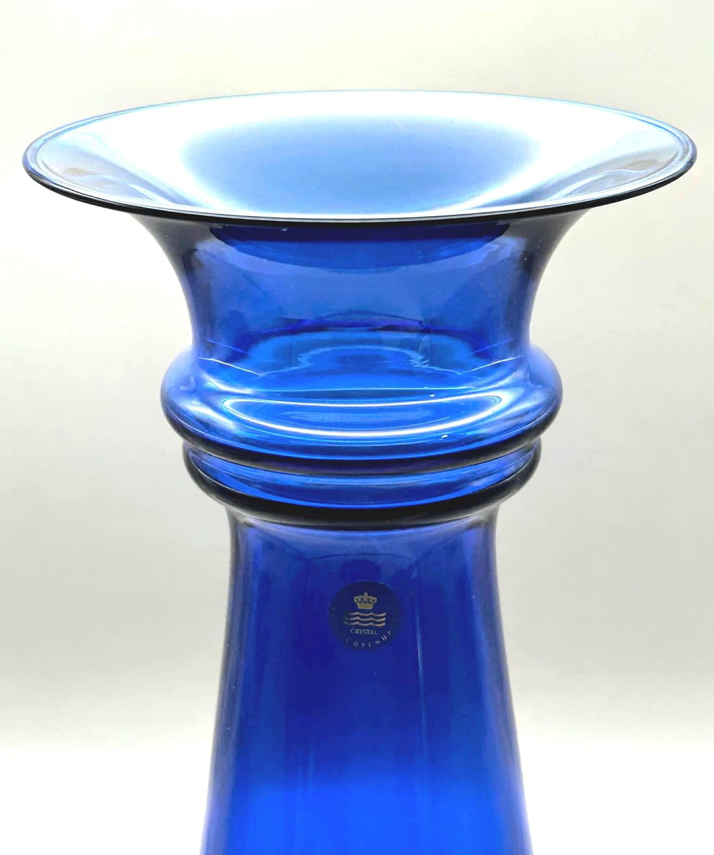 Royal Copenhagen Blue Glass Vase | Michael Bang Danish Vintage Design