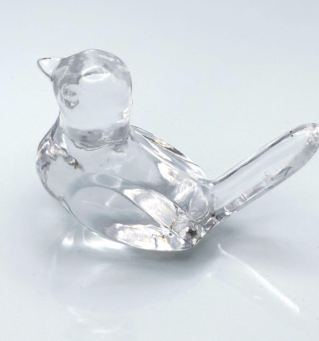 Baccarat Crystal Bird Figurine | French Art Glass Sculpture