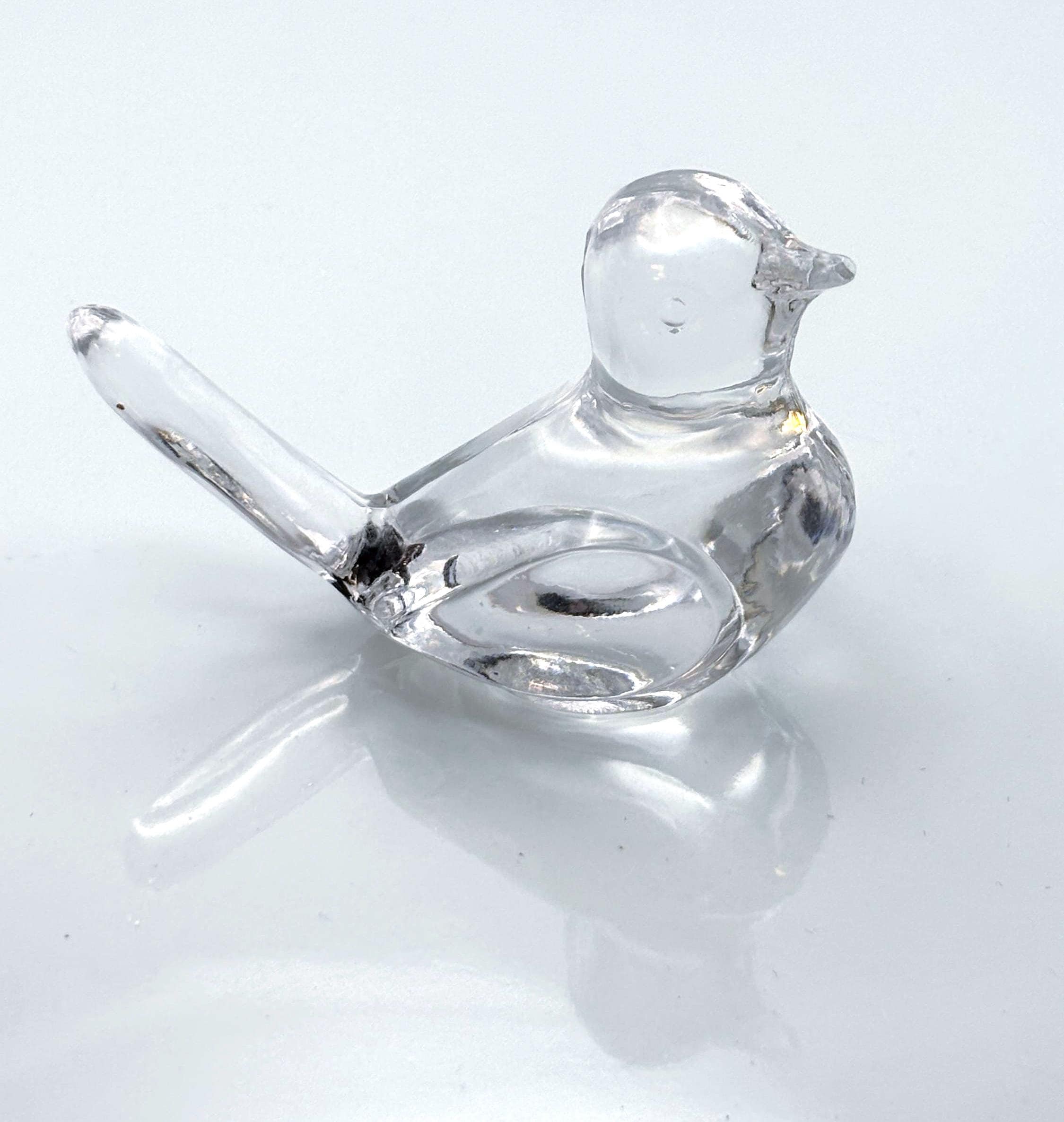 Baccarat Crystal Bird Figurine | French Art Glass Sculpture