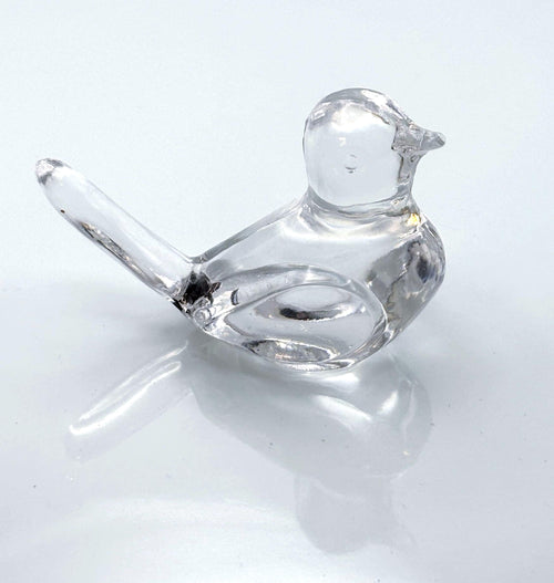 Baccarat Crystal Bird Figurine | French Art Glass Sculpture
