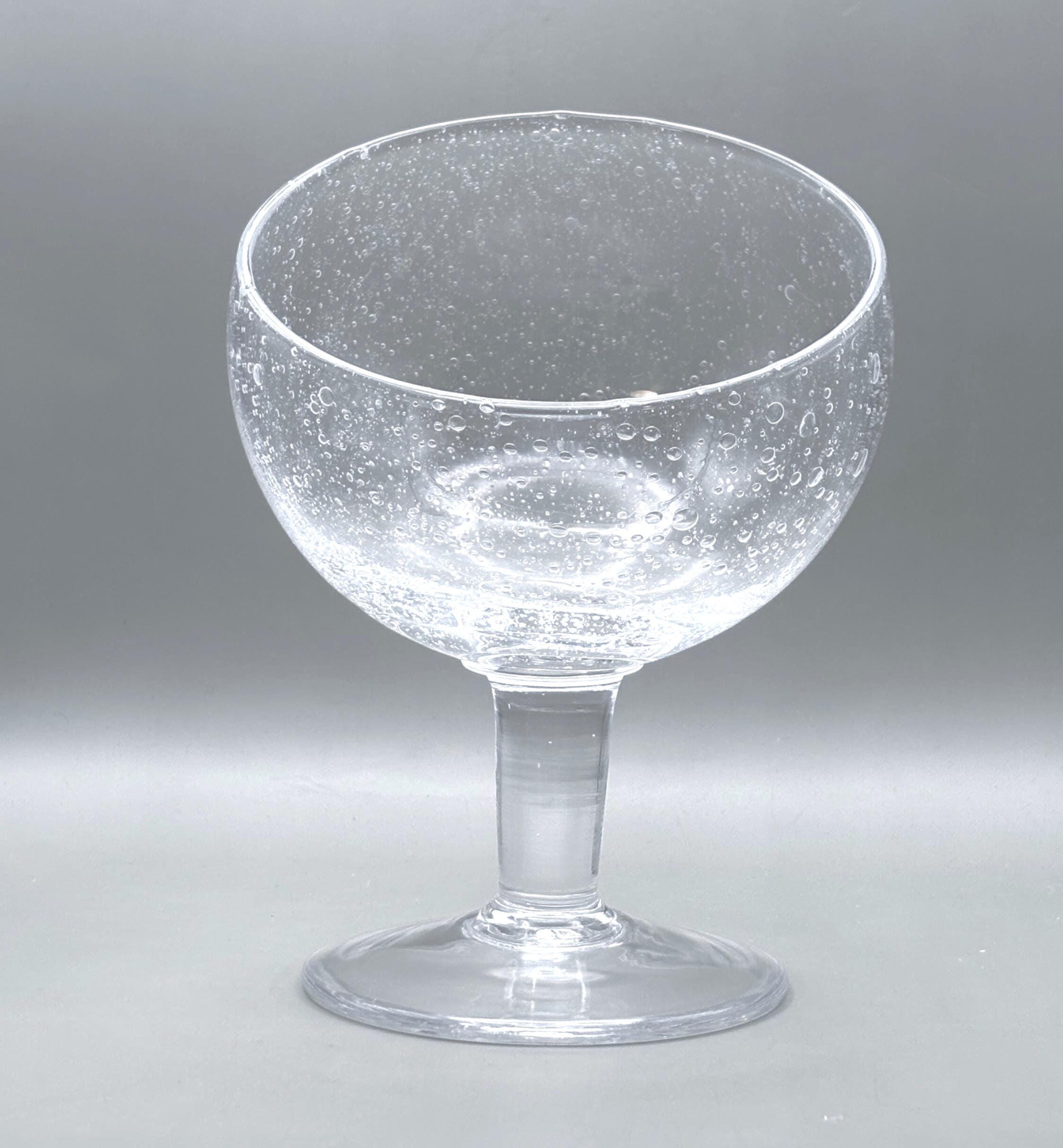 Vintage Signed BIOT Verre Bullé Serving Bowl |  French elegance Bubble Glass Centerpiece