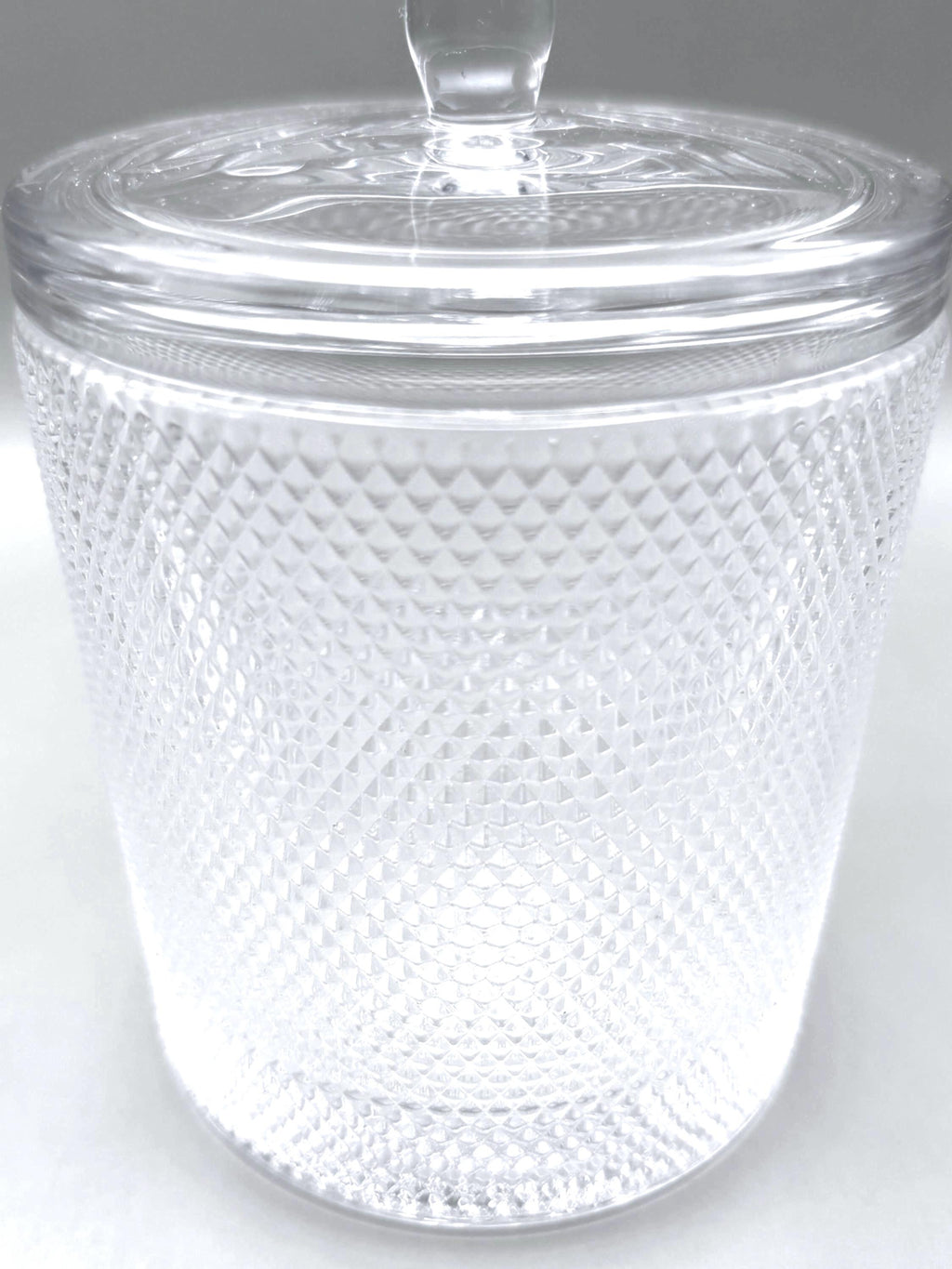NYBRO, Scandinavian Lux Crystal | Lidded Jar with Diamond-Cut Pattern