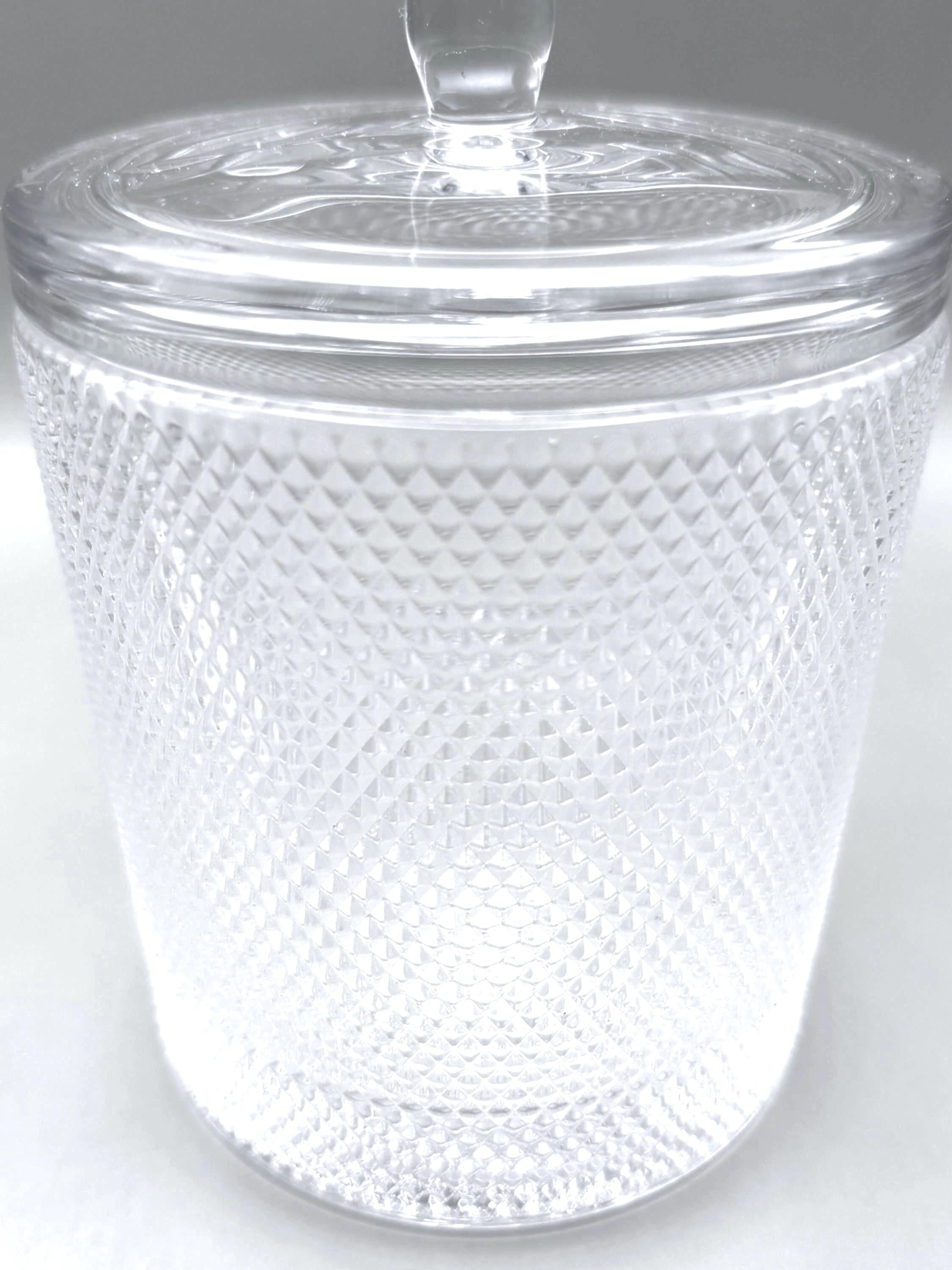 NYBRO, Scandinavian Lux Crystal | Lidded Jar with Diamond-Cut Pattern