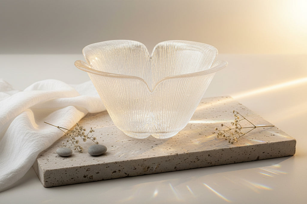 Holmegaard, Garni, Crystal Centerpiece Bowl | Danish Art Glass