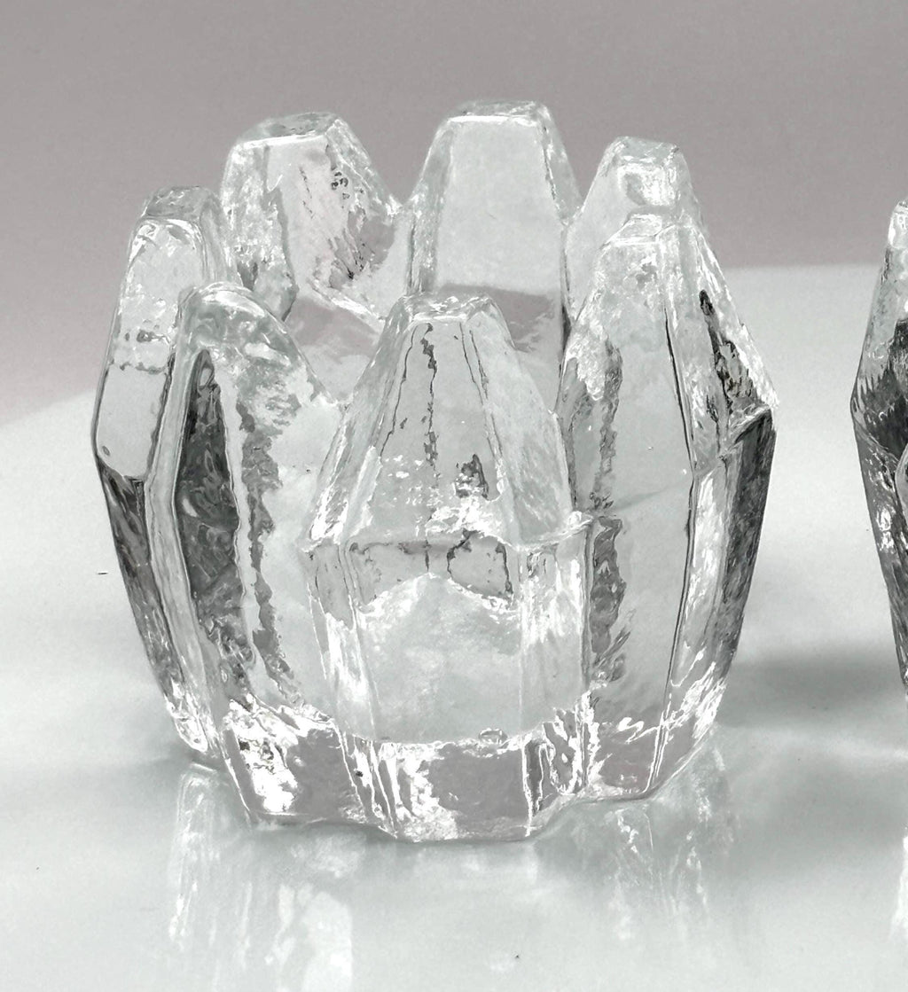 Vintage Christer Sjögren, Lindshammar, Crystal Candle Holders