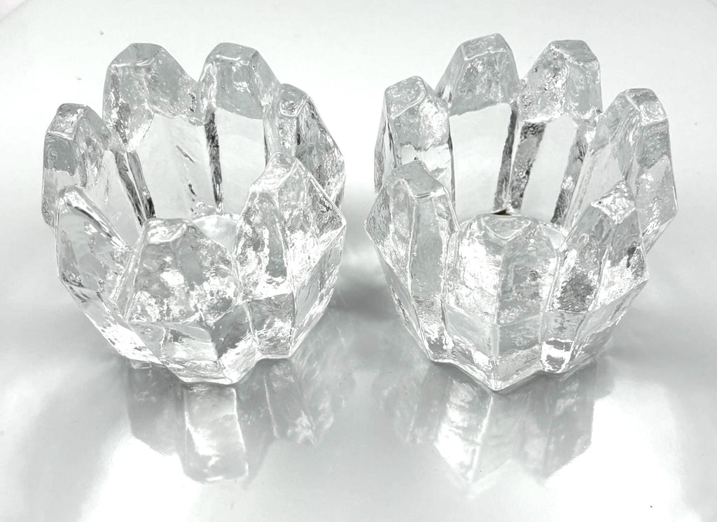 Vintage Christer Sjögren, Lindshammar, Crystal Candle Holders