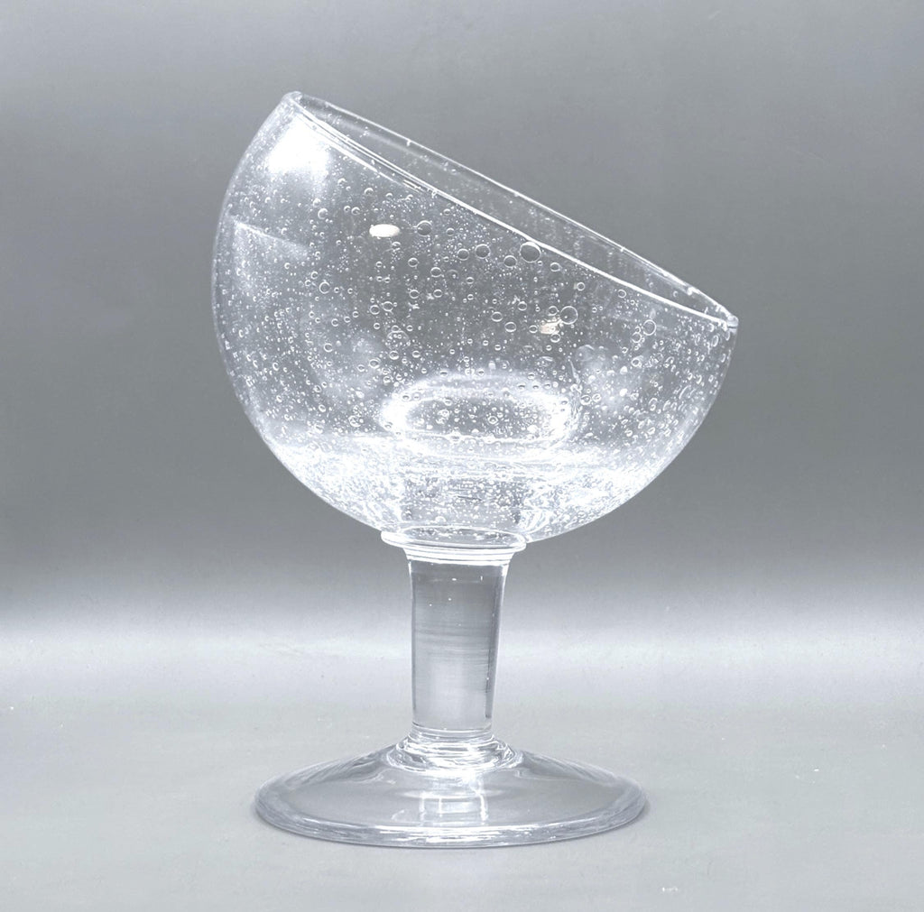 Vintage Signed BIOT Verre Bullé Serving Bowl |  French elegance Bubble Glass Centerpiece