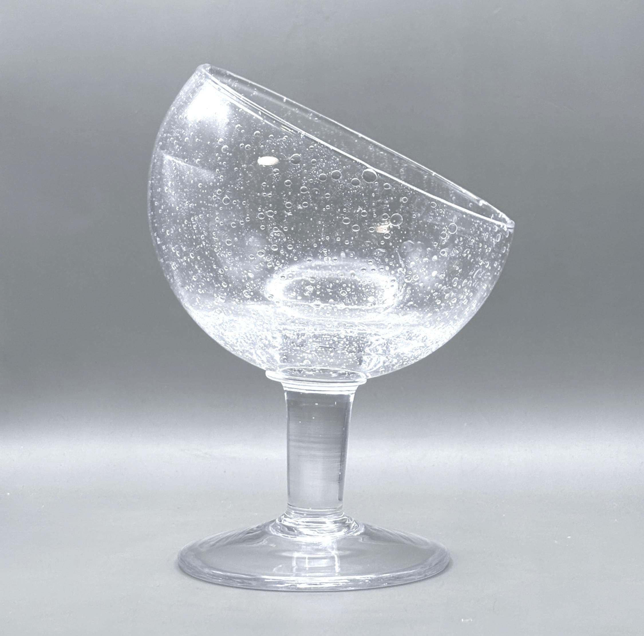 Vintage Signed BIOT Verre Bullé Serving Bowl |  French elegance Bubble Glass Centerpiece