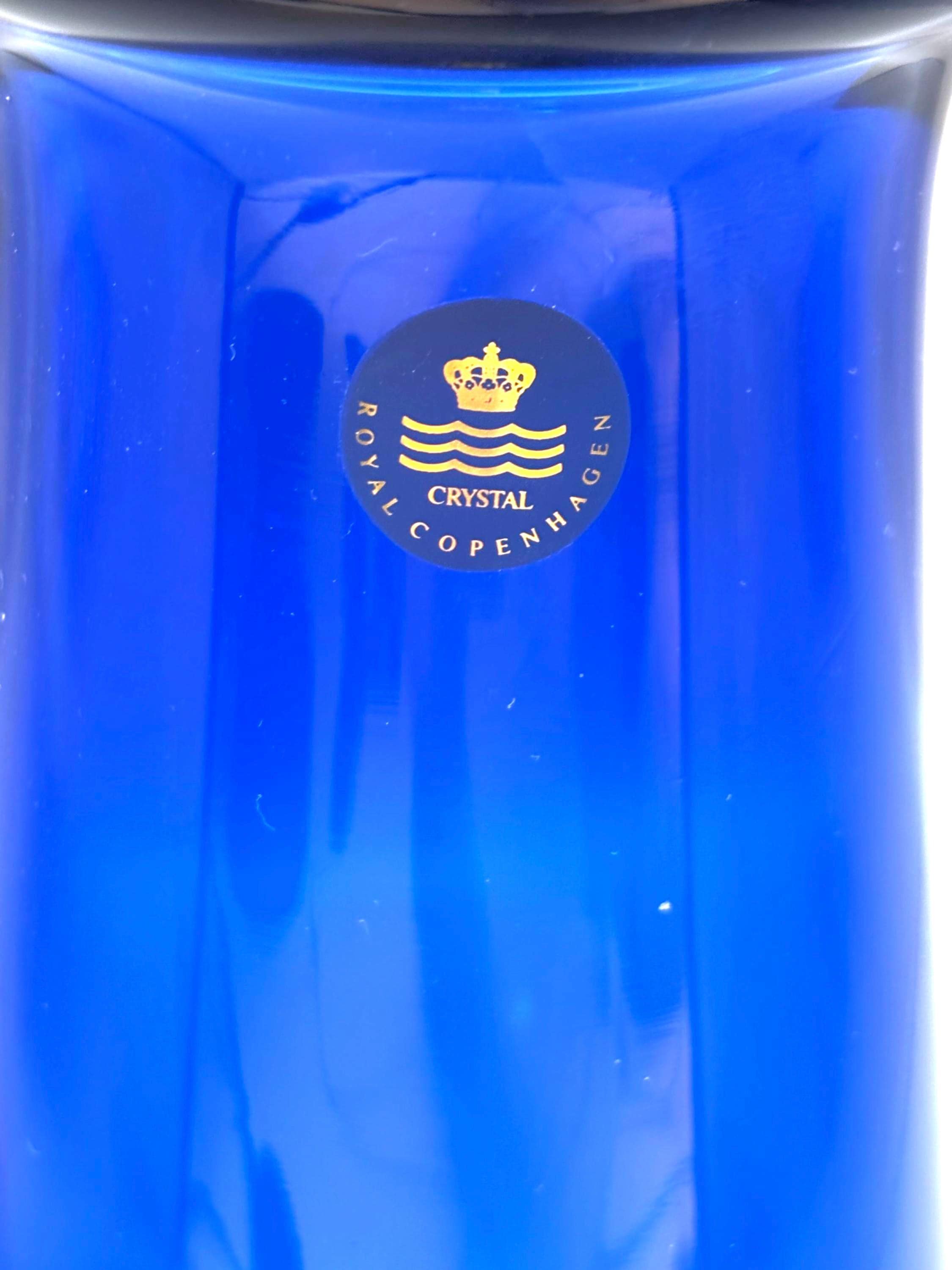 Royal Copenhagen Blue Glass Vase | Michael Bang Danish Vintage Design