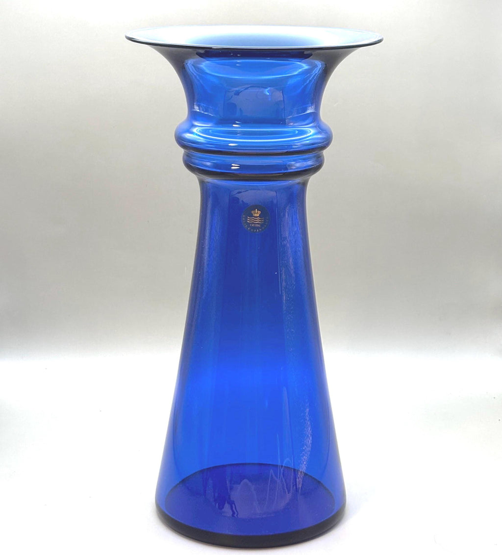 Royal Copenhagen Blue Glass Vase | Michael Bang Danish Vintage Design