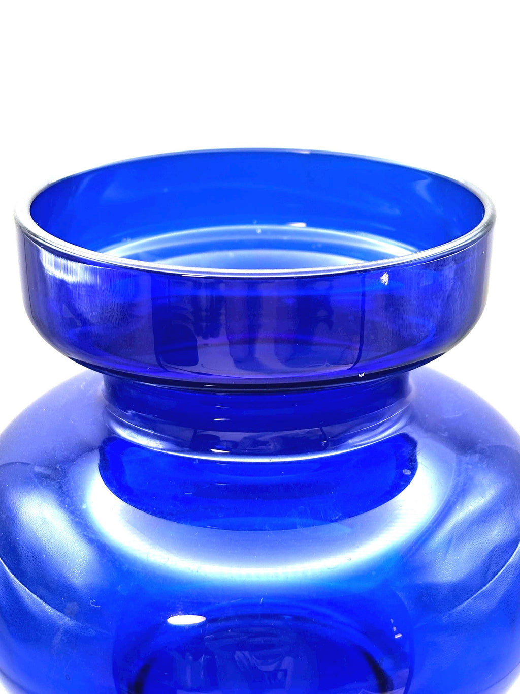 P.O. Ström Cobalt Blue Glass Vase | Scandinavian Mid Century Design