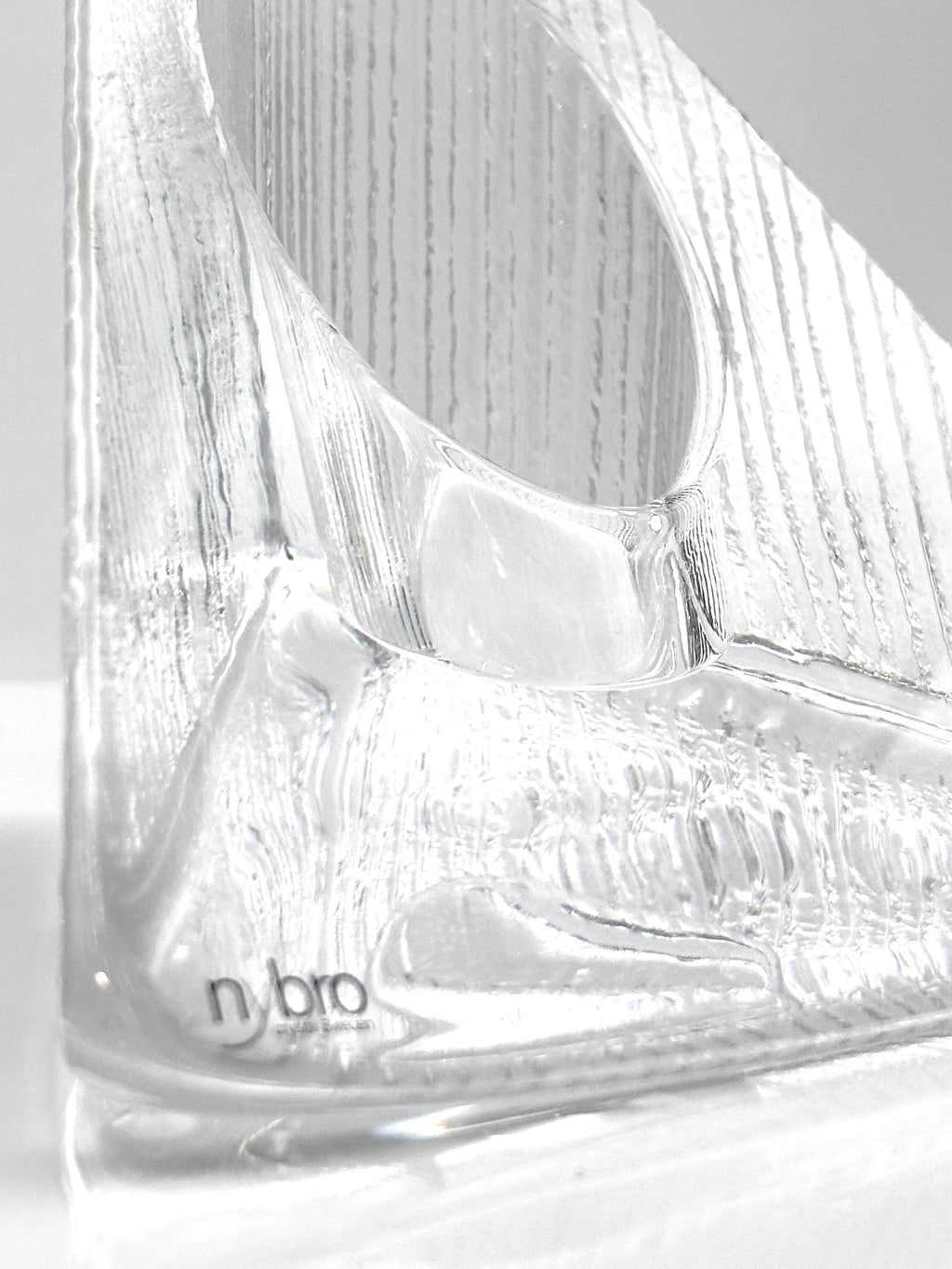 NYBRO, Sweden. Scandinavian Crystal Candle Holders – Sculptural Design