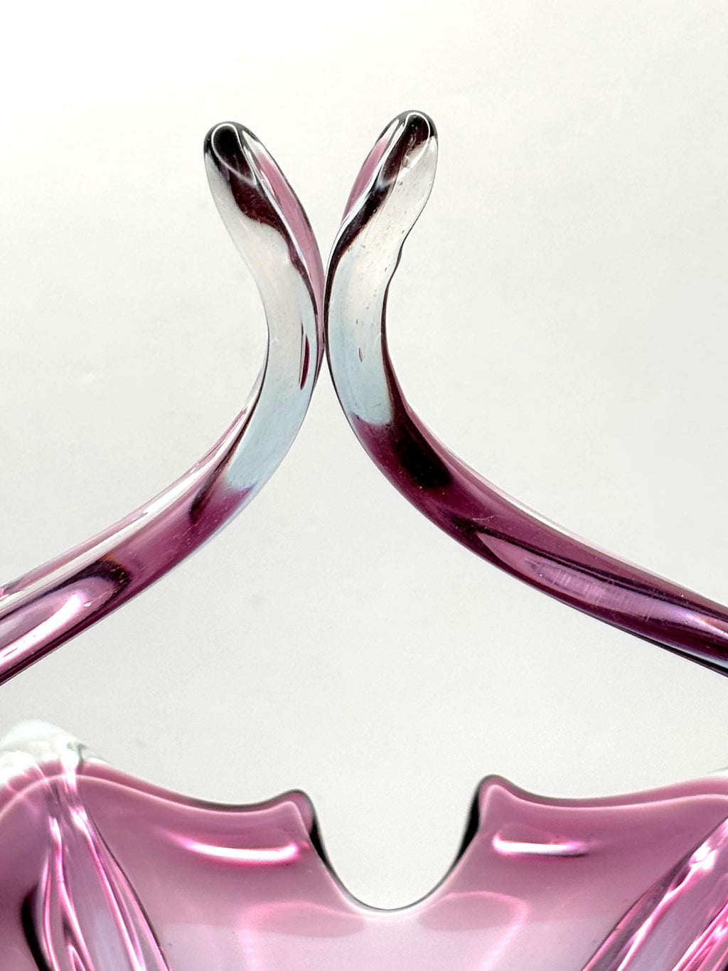 Vintage Murano, Cristallo Venezia, CCC, Sommerso-style Bowl | Sculptural Italian Art Glass Centerpiece