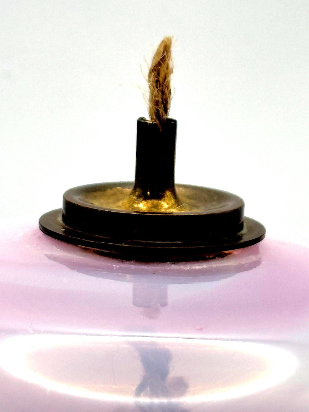 Swidish Glass Candle lantern/Oil Lamp with Brass Burner – Signed Studio Åhus