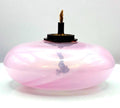 Swidish Glass Candle lantern/Oil Lamp with Brass Burner – Signed Studio Åhus