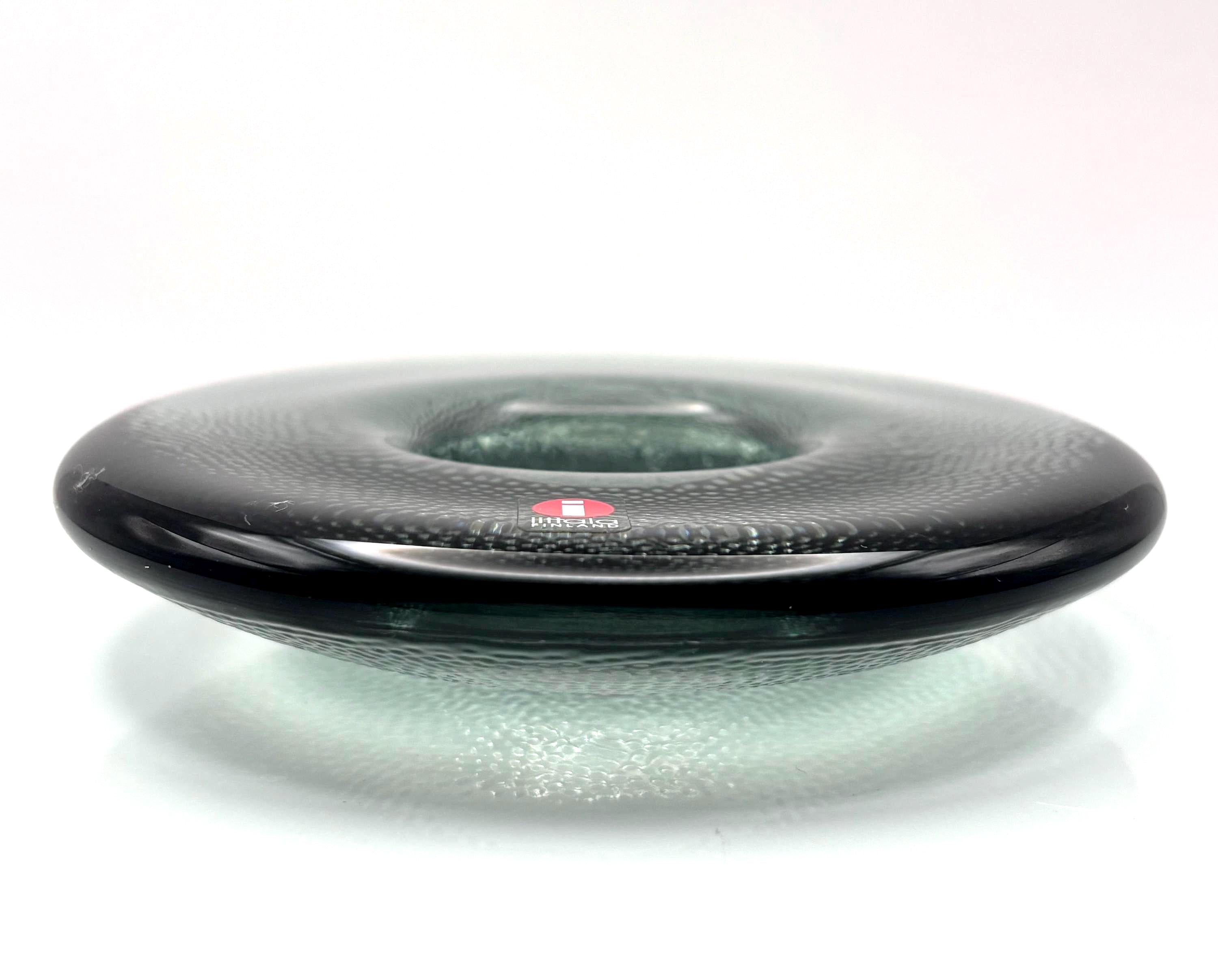 Iittala Kastehelmi Glass Candle Holders, Smoke Grey, Set of 2