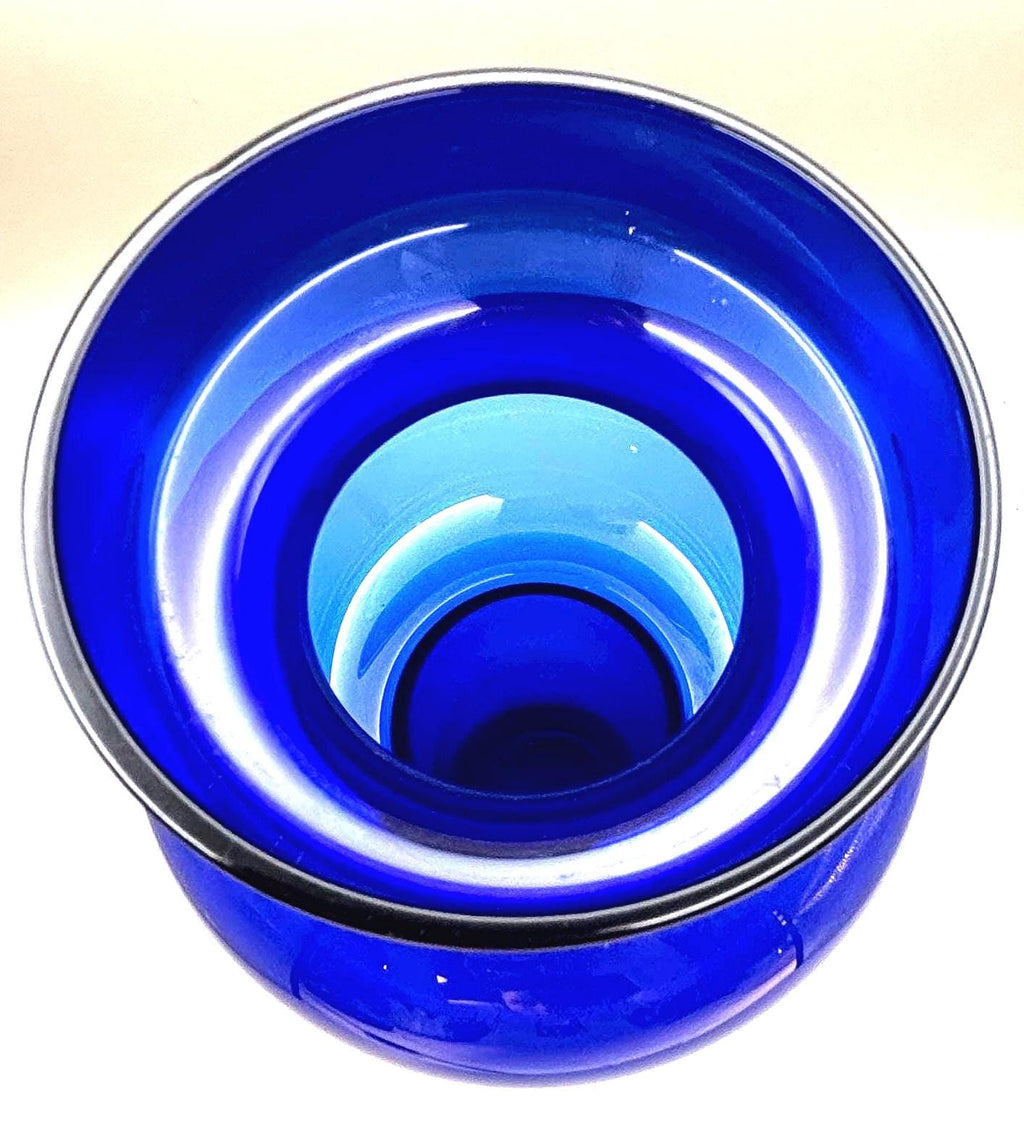 P.O. Ström Cobalt Blue Glass Vase | Scandinavian Mid Century Design