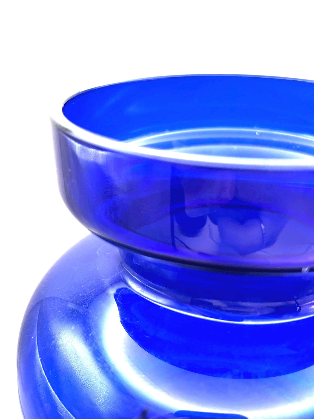 P.O. Ström Cobalt Blue Glass Vase | Scandinavian Mid Century Design