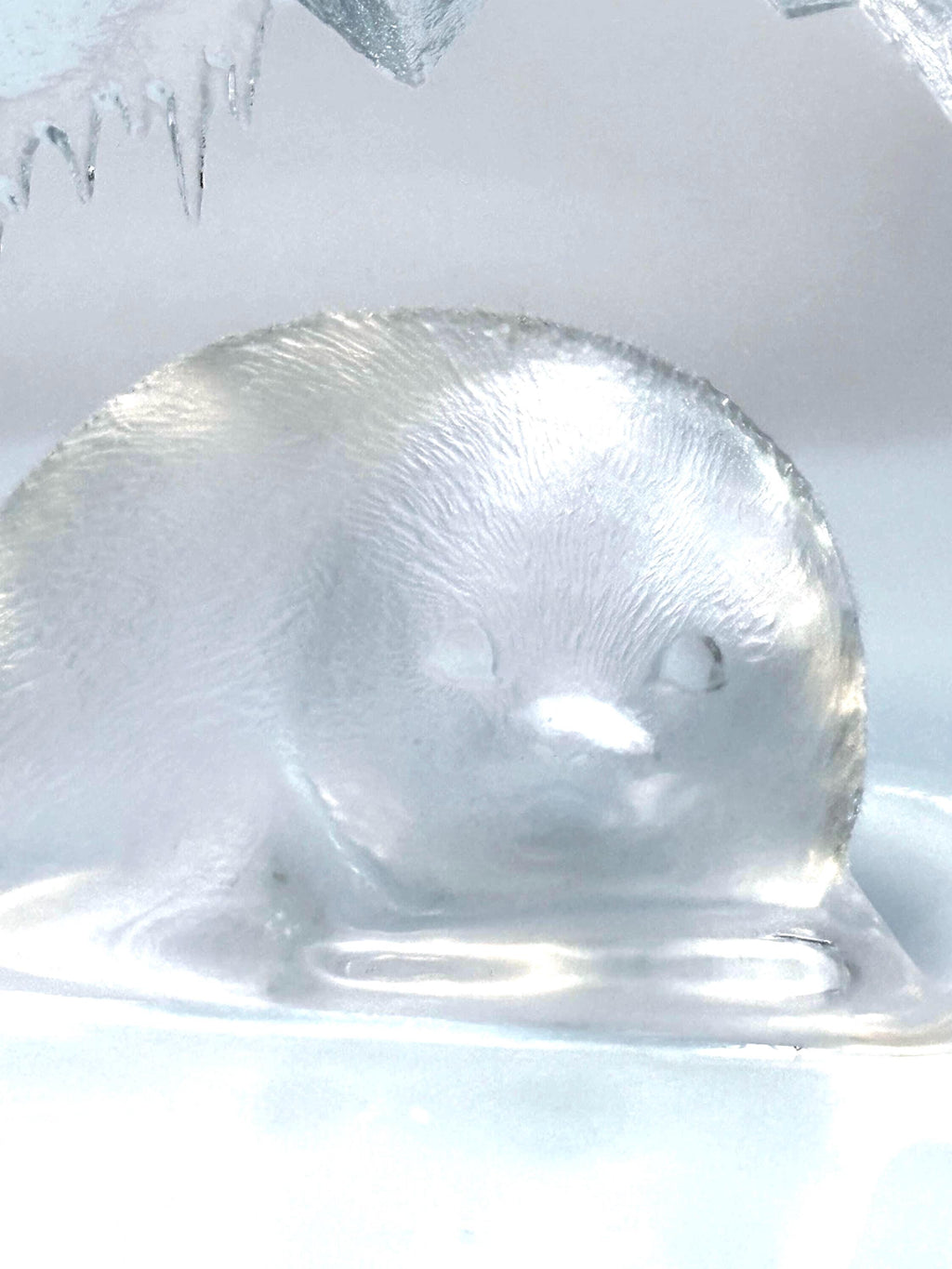 Vintage Mats Jonasson Crystal Polar Bear Sculpture | Swedish Art Glass