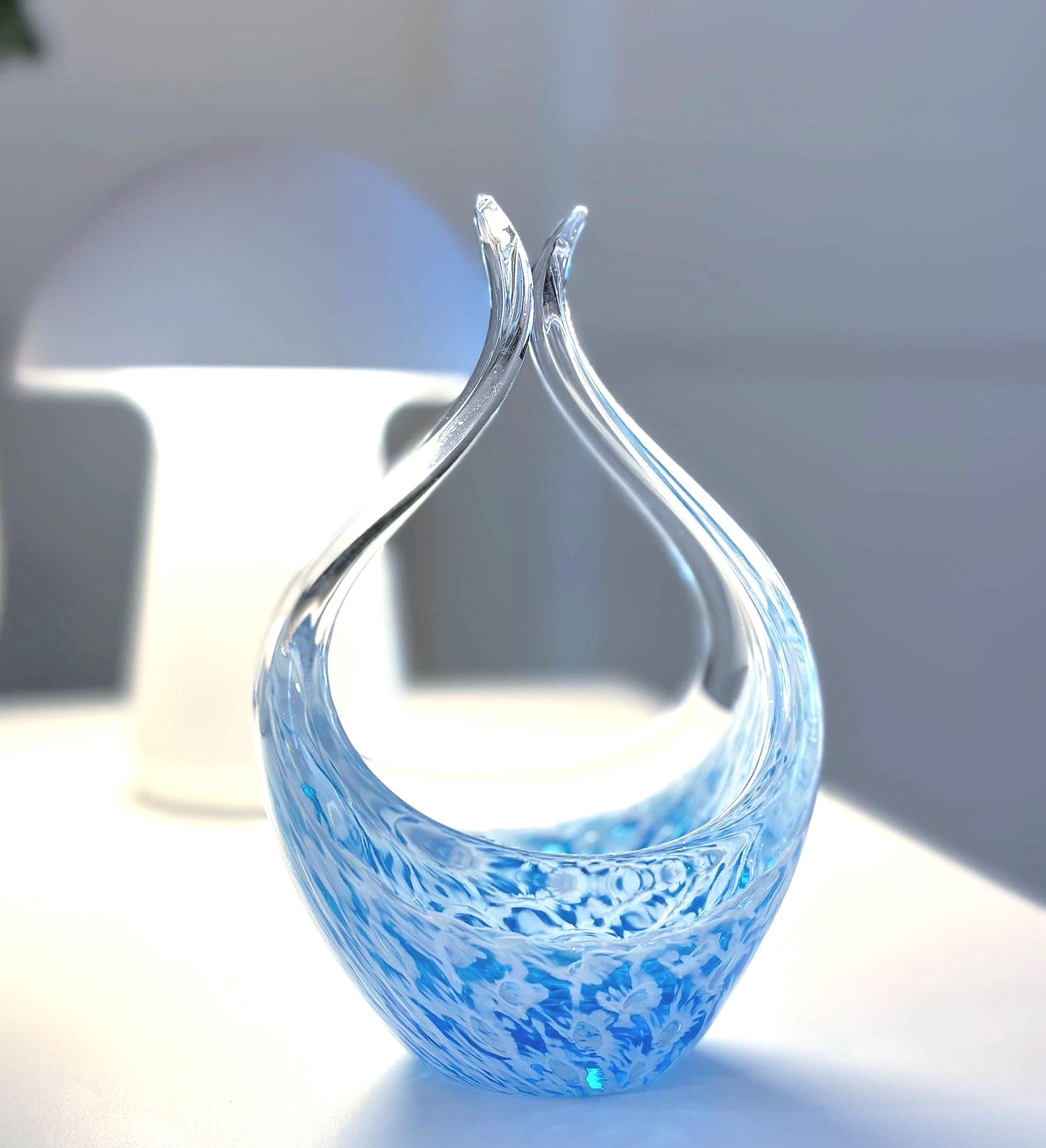 Paul Kedelv Flygsfors “Coquille” Bowl | Swedish Art Glass 1950s