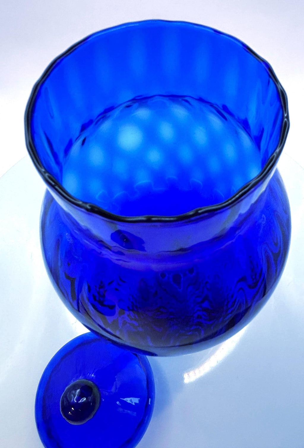 Vintage Empoli, Italian Crystal Bowl With Lid | Italy Tuscany, 28 cm