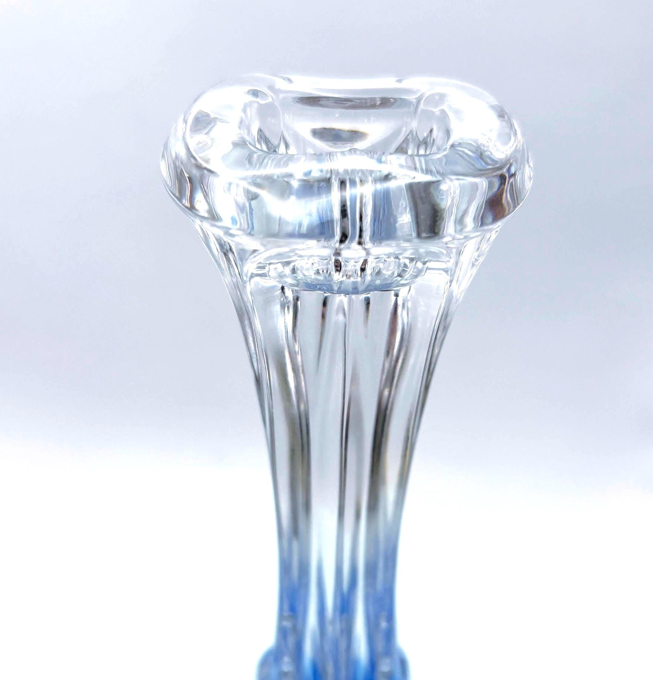 Vintage Walther, Nachtmann Germany Crystal Candle holders, mid century modern style -1970s-