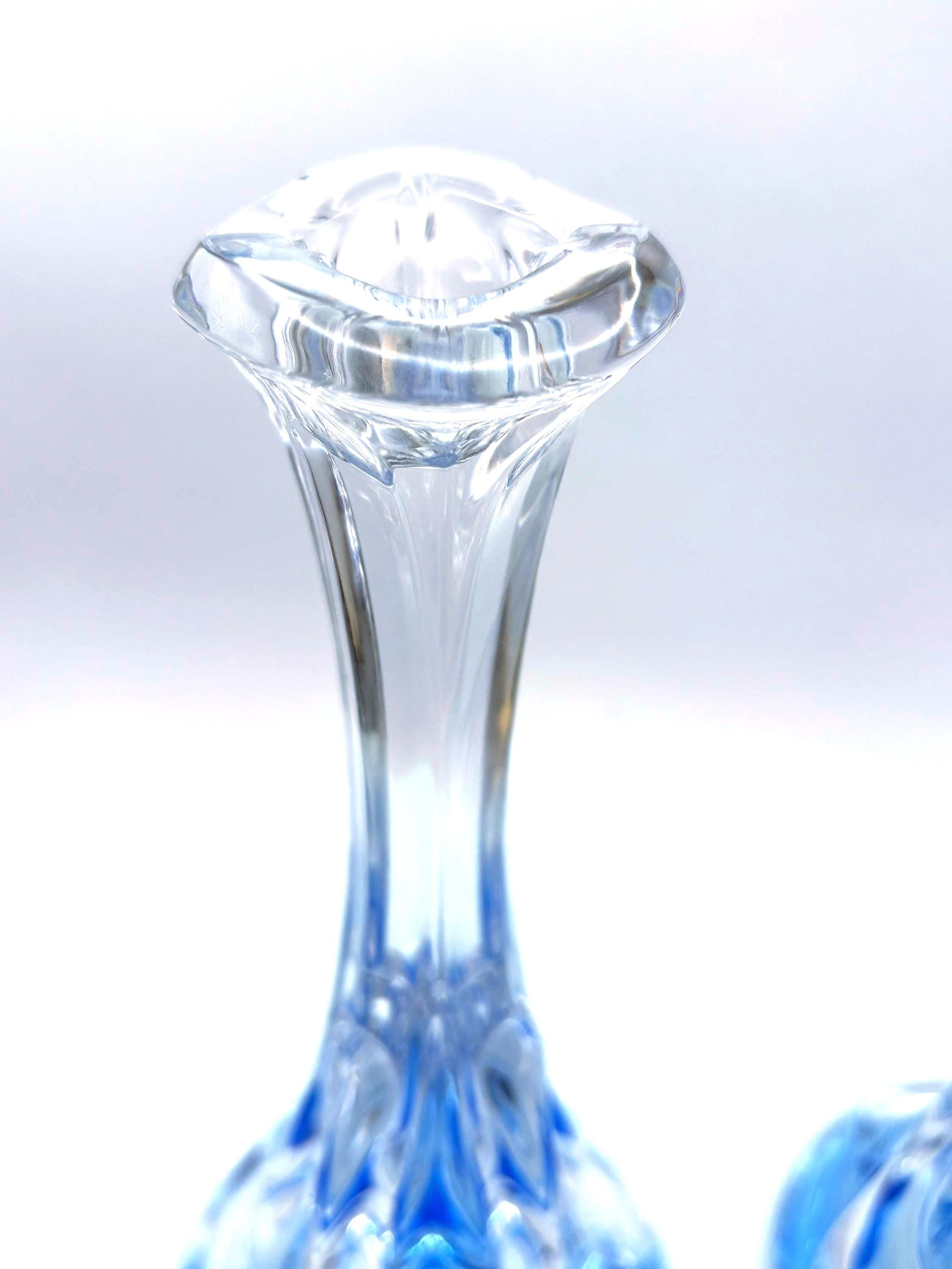 Walther Nachtmann Crystal Candle holders, mid century modern European style -1970s-