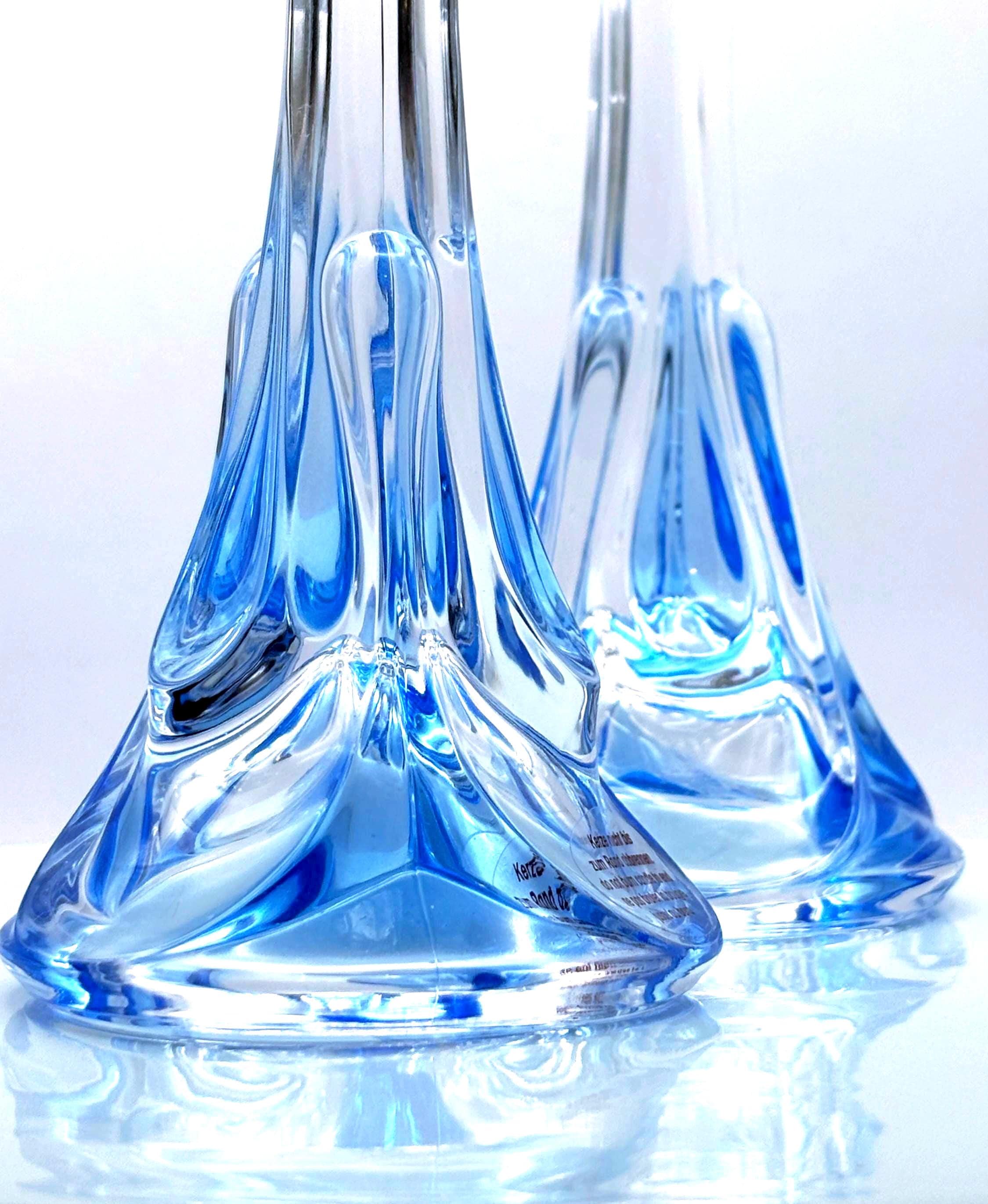 Walther Nachtmann Crystal Candle holders, mid century modern European style -1970s-
