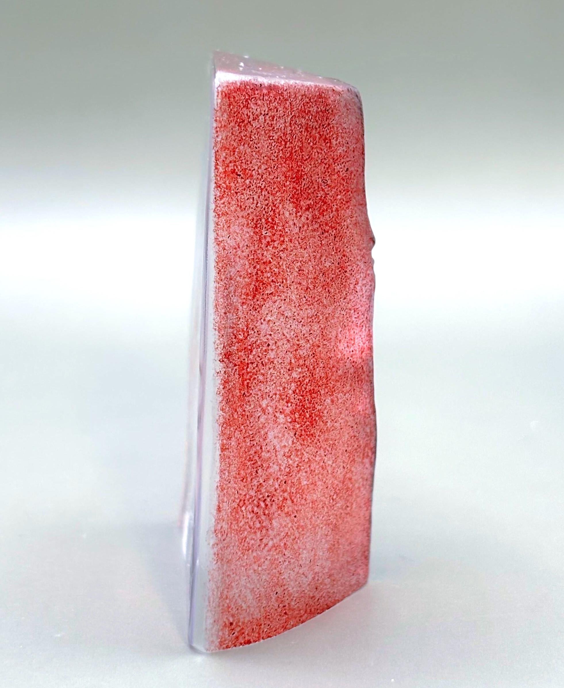 Vintage Mats Jonasson “Masq Face” Crystal Sculpture, Signed Swedish Art Glass, Målerås