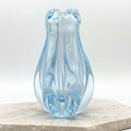 Orrefors Vicke Lindstrand, Stella Polaris. Organic Blue bud Glass Vase | Signed Scandinavian Modern
