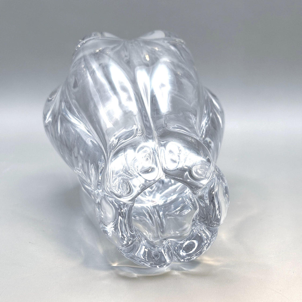 Vintage Orrefors Crystal Vase by Vicke Lindstrand, Signed Swedish Art Glass