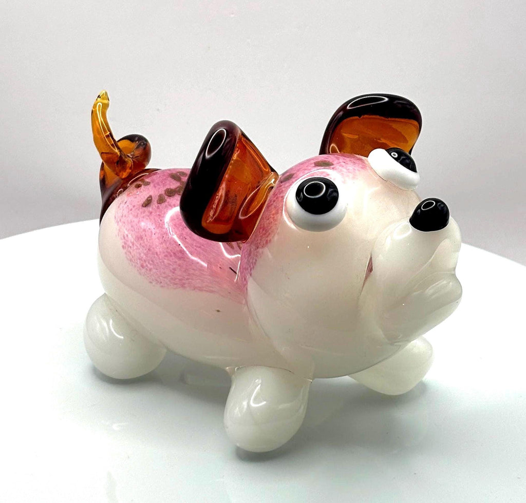 Vintage Murano Glass Dog Figurine | Italian Art Glass Sculpture