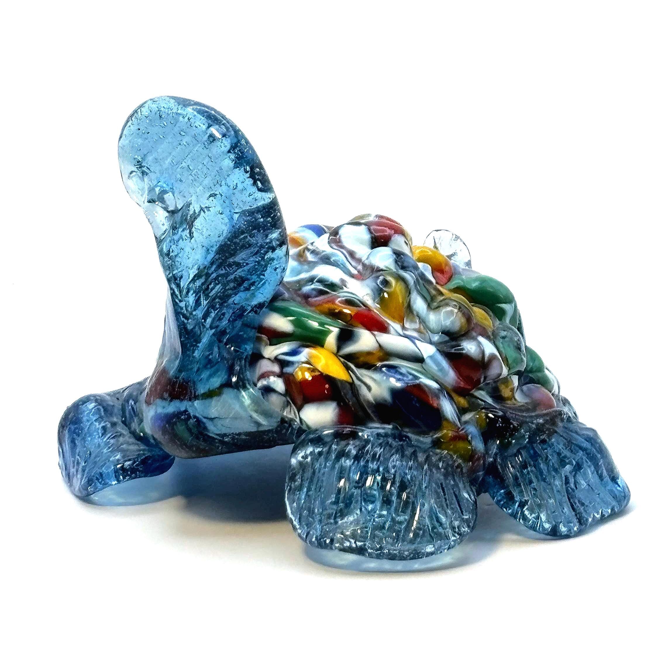 Murano, Millefiori, Glass Turtle Figurine | Italian Art Glass