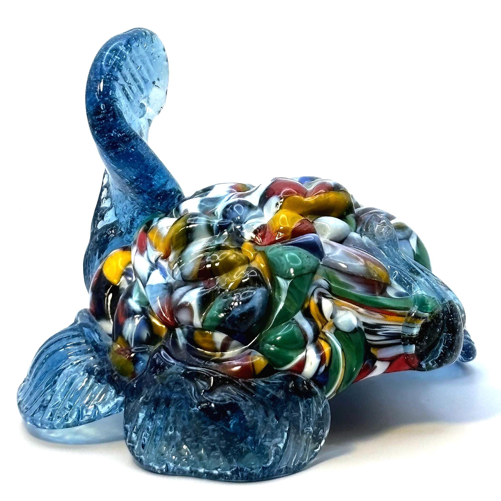 Murano, Millefiori, Glass Turtle Figurine | Italian Art Glass