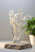 Vintage Orrefors Fleur Crystal Vase – Lars Hellsten Signed Swedish Art Glass (15 cm)