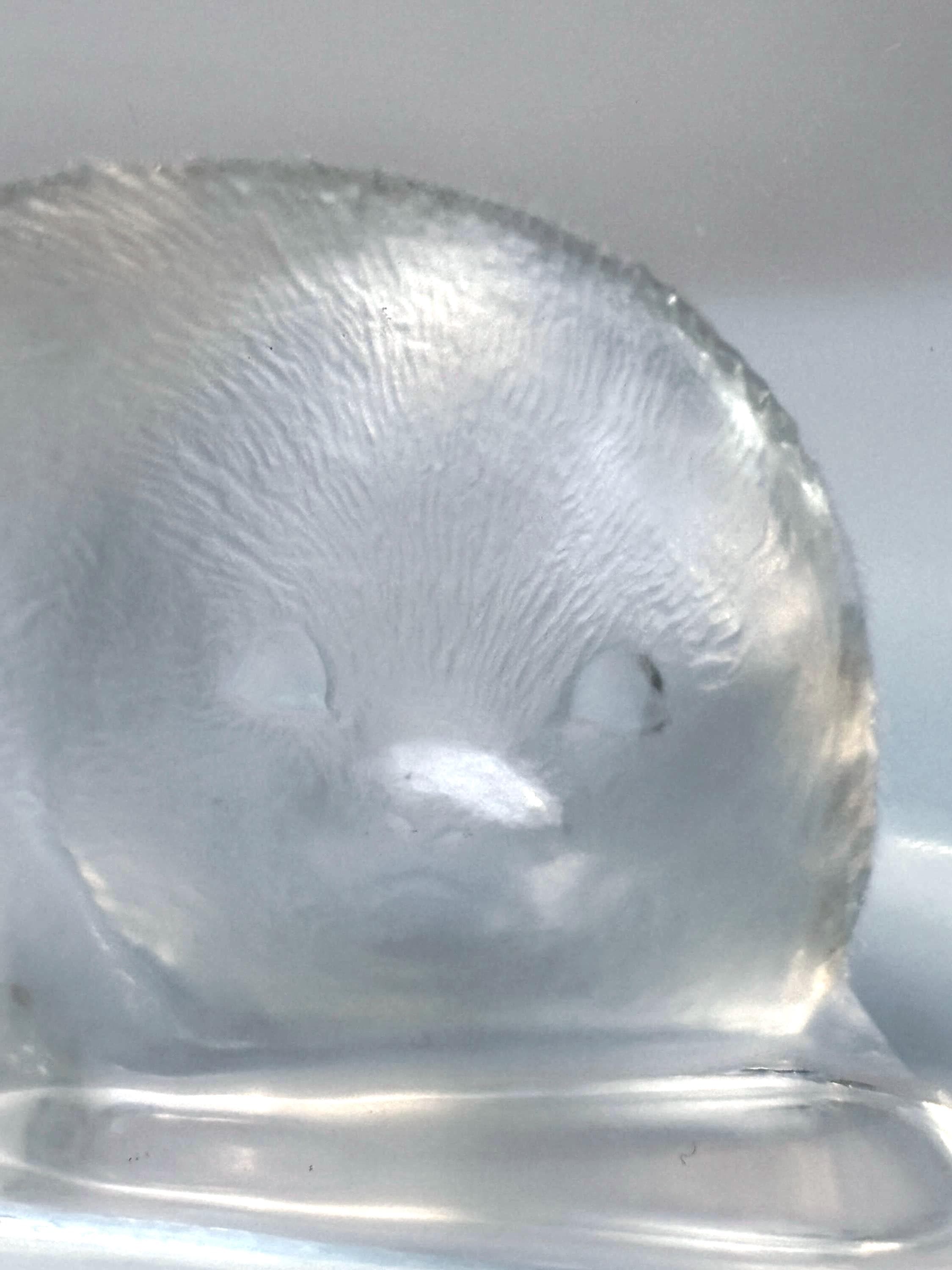 Vintage Mats Jonasson Crystal Polar Bear Sculpture | Swedish Art Glass